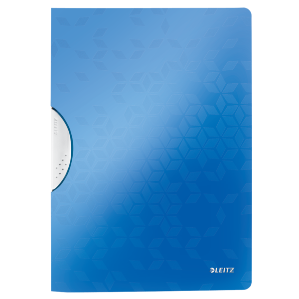 Dossier de presentación WOW. PP. DIN A4. Clip gris oscuro y tapas azul