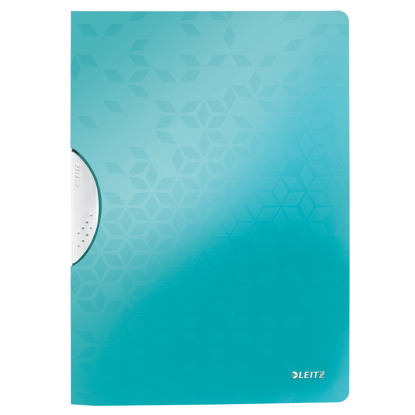 Dossier de presentación WOW. PP. DIN A4. Clip gris oscuro y tapas turquesa