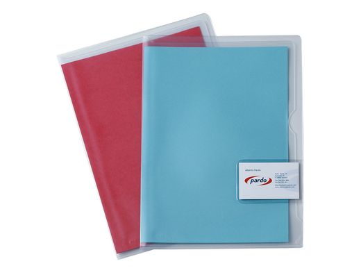 Dossier Pardo tarjetero extra PVC A4
