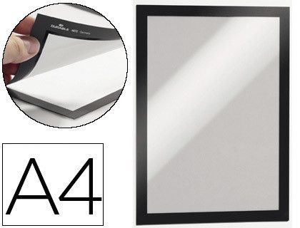 DURABLE. Marco autoadhesivo Durable Duraframe A4 negro (2 unidades)