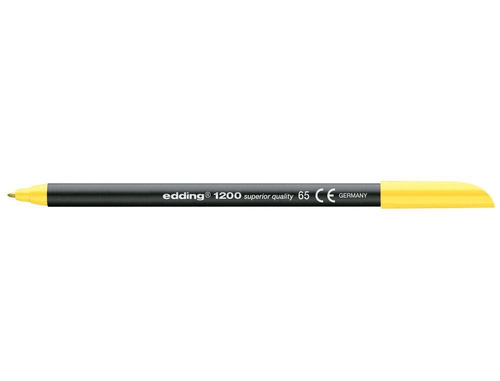 EDDING 1200 Rotulador amarillo fluorescente trazo 0,5 a 1 mm. Ref. 1200-65