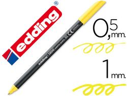 EDDING 1200 Rotulador amarillo fluorescente trazo 0,5 a 1 mm. Ref. 1200-65