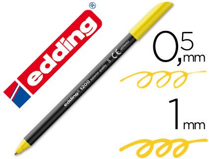 EDDING 1200 Rotulador amarillo trazo 0,5 a 1 mm. Ref. 1200-05