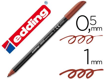 EDDING 1200 Rotulador marrón trazo 0,5 a 1 mm. Ref. 1200-07
