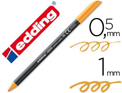 EDDING 1200 Rotulador naranja fluorescente trazo 0,5 a 1 mm. Ref. 1200-66