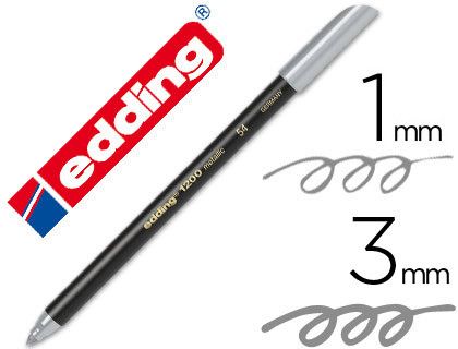 EDDING 1200 Rotulador plata metallic trazo 0,5 a 1 mm. Ref. 1200-54