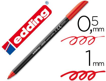 EDDING 1200 Rotulador rojo trazo 0,5 a 1 mm. Ref. 1200-02