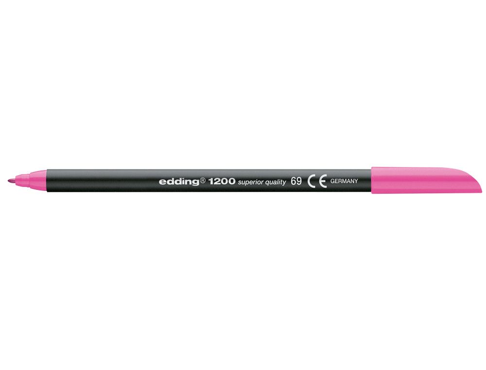 EDDING 1200 Rotulador rosa fluorescente trazo 0,5 a 1 mm. Ref. 1200-69