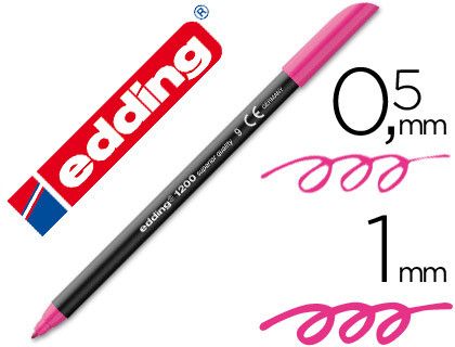 EDDING 1200 Rotulador rosa trazo 0,5 a 1 mm. Ref. 1200-09