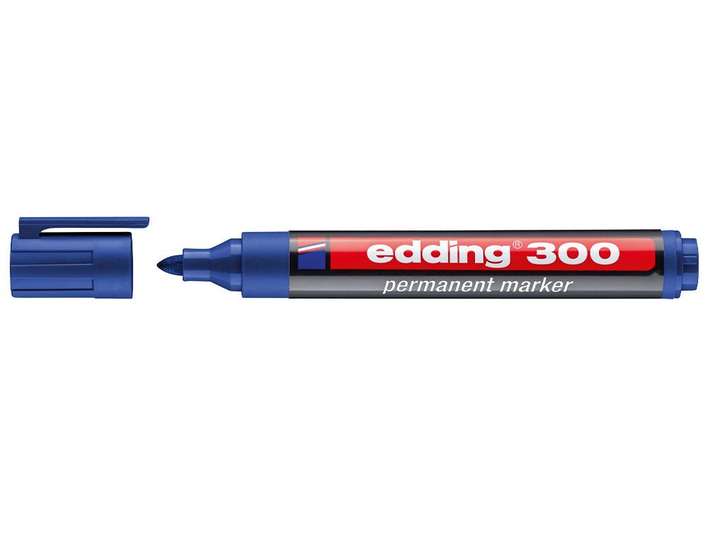 EDDING 300 Marcador Permanente Punta Conica Trazo 1.5-3 Mm Azul Ref. 300-03