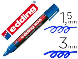 EDDING 300 Marcador Permanente Punta Conica Trazo 1.5-3 Mm Azul Ref. 300-03