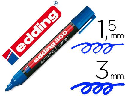 EDDING 300 Marcador Permanente Punta Conica Trazo 1.5-3 Mm Azul Ref. 300-03