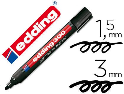 EDDING 300 Marcador Permanente Punta Conica Trazo 1.5-3 Mm Negro Ref. 300-01
