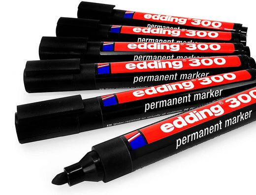 EDDING 300 Marcador Permanente Punta Conica Trazo 1.5-3 Mm Negro Ref. 300-01