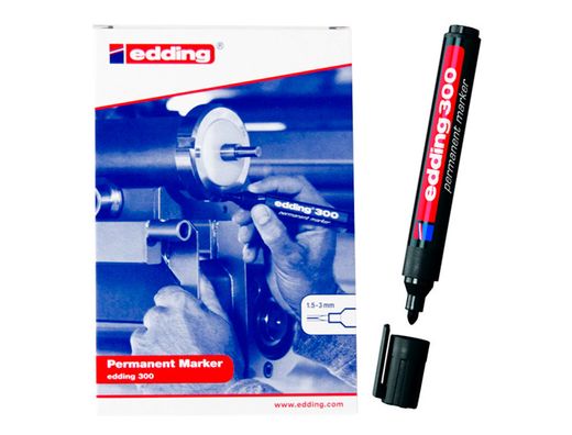 EDDING 300 Marcador Permanente Punta Conica Trazo 1.5-3 Mm Negro Ref. 300-01