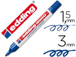 EDDING 3000 Marcador permanente punta cónica. trazo 1.5-3 mm. Azul ref. 3000-03