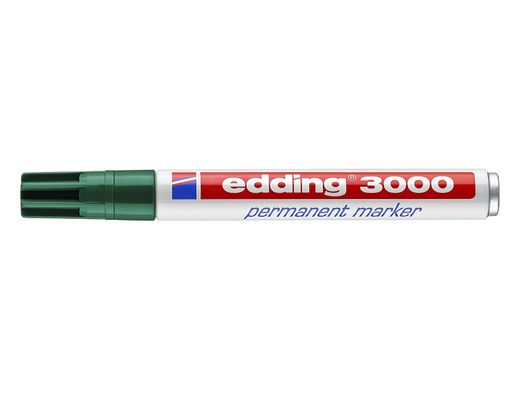 EDDING 3000 Marcador permanente punta cónica. trazo 1.5-3 mm. verde ref. 3000-02