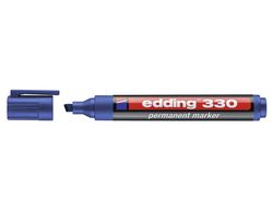 EDDING 330 Marcador Permanente De Punta Biselada De 1-5Mm. Color Azul Ref. 330-03
