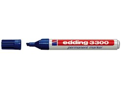 EDDING 3300 Marcador Permanente Punta Biselada. Trazo 1-5 Mm. Color Azul Ref.3300-03