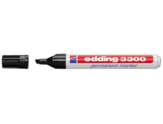 EDDING 3300 Marcador Permanente Punta Biselada. Trazo 1-5 Mm. Color Negro. Ref.3300-01