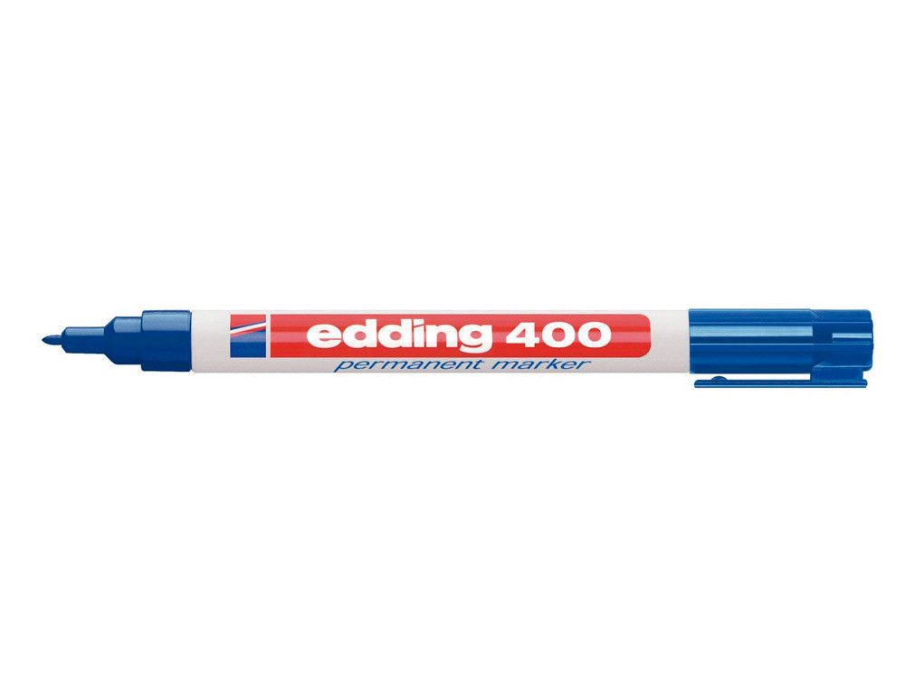 EDDING 400 Marcador Permanente Bolsillo Punta Redonda Trazo 1 Mm Azul Ref.400-03