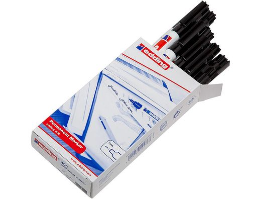 EDDING 400 Marcador Permanente Bolsillo Punta Redonda Trazo 1 Mm Negro Ref. 400-01
