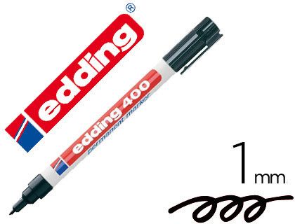 EDDING 400 Marcador Permanente Bolsillo Punta Redonda Trazo 1 Mm Negro Ref. 400-01