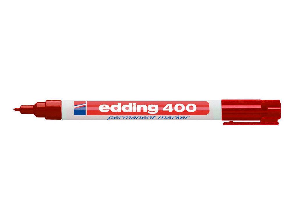 EDDING 400 Marcador Permanente Bolsillo Punta Redonda Trazo 1 Mm Rojo Ref. 400-02