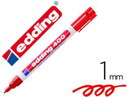 EDDING 400 Marcador Permanente Bolsillo Punta Redonda Trazo 1 Mm Rojo Ref. 400-02