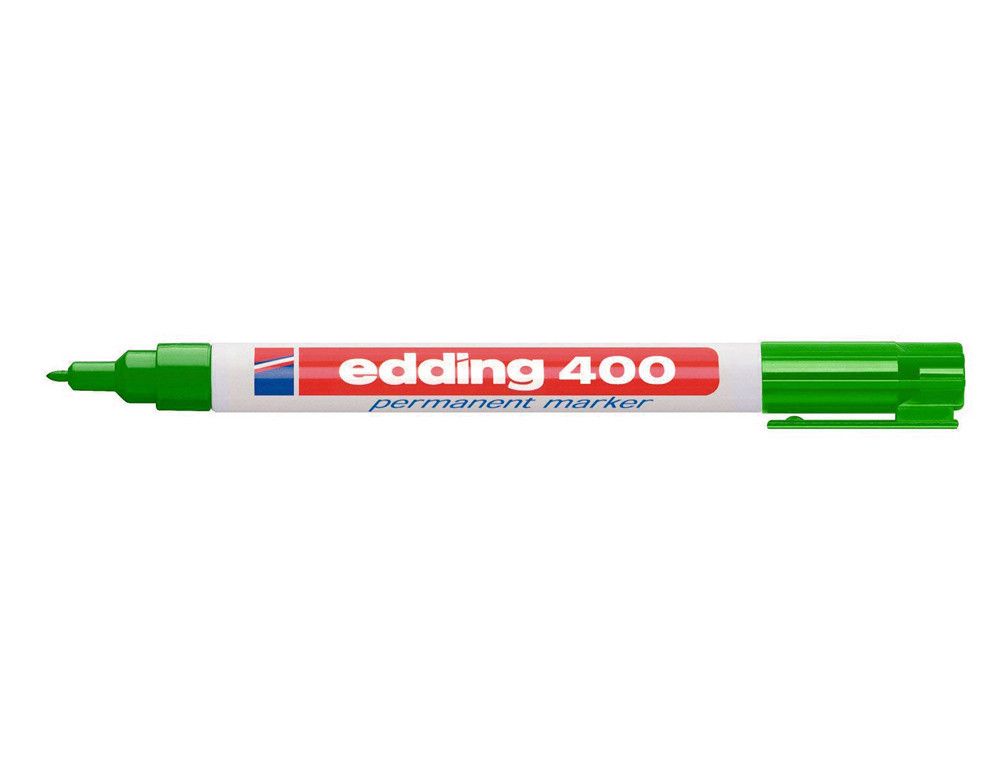 EDDING 400 Marcador Permanente Bolsillo Punta Redonda Trazo 1 Mm Verde Ref. 400-04