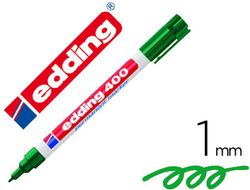 EDDING 400 Marcador Permanente Bolsillo Punta Redonda Trazo 1 Mm Verde Ref. 400-04