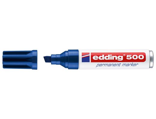 EDDING 500 Marcador Permanente Punta Biselada Trazo 2-7 Mm Azul Ref.500-03