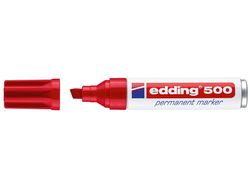 EDDING 500 MARCADOR PERMANENTE PUNTA BISELADA TRAZO 2-7 MM Rojo Ref. 500-02