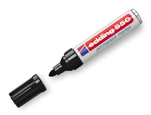 EDDING 550 Marcador Permanente Punta Conica Trazo 3-4 Mm. Recargable Negro Ref. 550-01