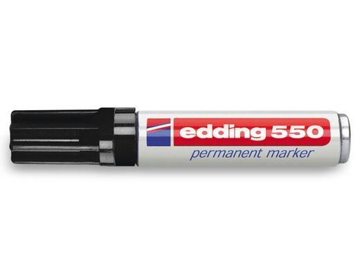 EDDING 550 Marcador Permanente Punta Conica Trazo 3-4 Mm. Recargable Negro Ref. 550-01