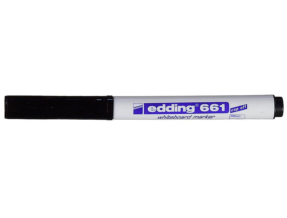 Edding 661 Rotulador para pizarra blanca color negro punta redonda 1-2 mm recargable