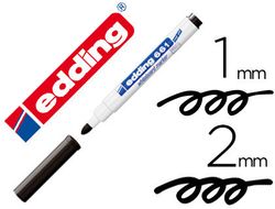 Edding 661 Rotulador para pizarra blanca color negro punta redonda 1-2 mm recargable
