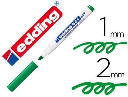 Edding 661 Rotulador para pizarra blanca color verde punta redonda 1-2 mm recargable