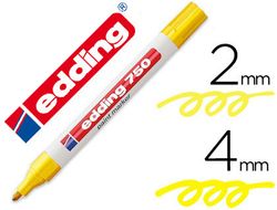 EDDING 750 marcador permamente punta cónica trazo 2-4 mm. color Amarillo Ref. 750-5