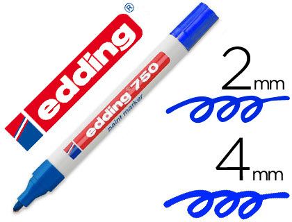 EDDING 750 marcador permamente punta cónica trazo 2-4 mm. color color azul Ref. 750-3