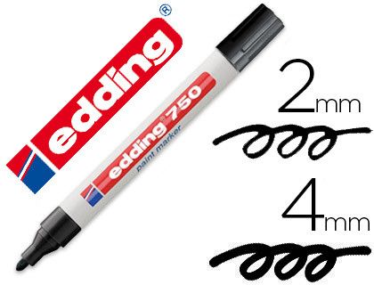 EDDING 750 marcador permamente punta cónica trazo 2-4 mm. color negro ref. 750-1