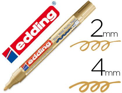 EDDING 750 marcador permamente punta cónica trazo 2-4 mm. color oro Ref. 750-53