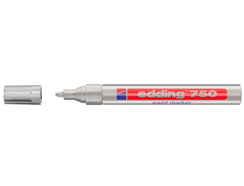 EDDING 750 marcador permamente punta cónica trazo 2-4 mm. color plata Ref. 750-54