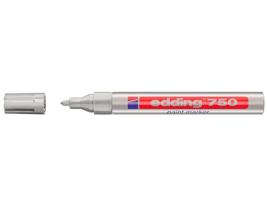 EDDING 750 marcador permamente punta cónica trazo 2-4 mm. color plata Ref. 750-54