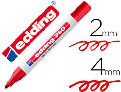 EDDING 750 marcador permamente punta cónica trazo 2-4 mm. color Rojo 750-2