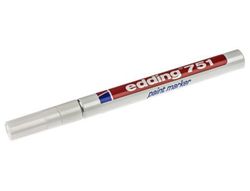 EDDING 751 Marcador Permanente Tinta Opaca Punta Conica Trazo 1-2 Mm Blanco Ref.751-049
