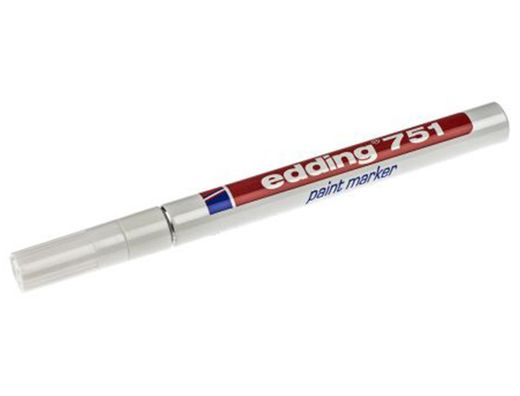 EDDING 751 Marcador Permanente Tinta Opaca Punta Conica Trazo 1-2 Mm Blanco Ref.751-049