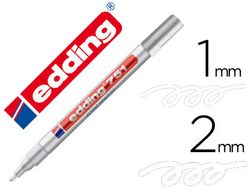 EDDING 751 Marcador Permanente Tinta Opaca Punta Conica Trazo 1-2 Mm Blanco Ref.751-049