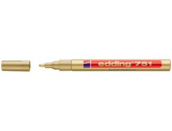 EDDING 751 Marcador Permanente Tinta Opaca Punta Conica Trazo 1 - 2 Mm Oro Ref. 751-53