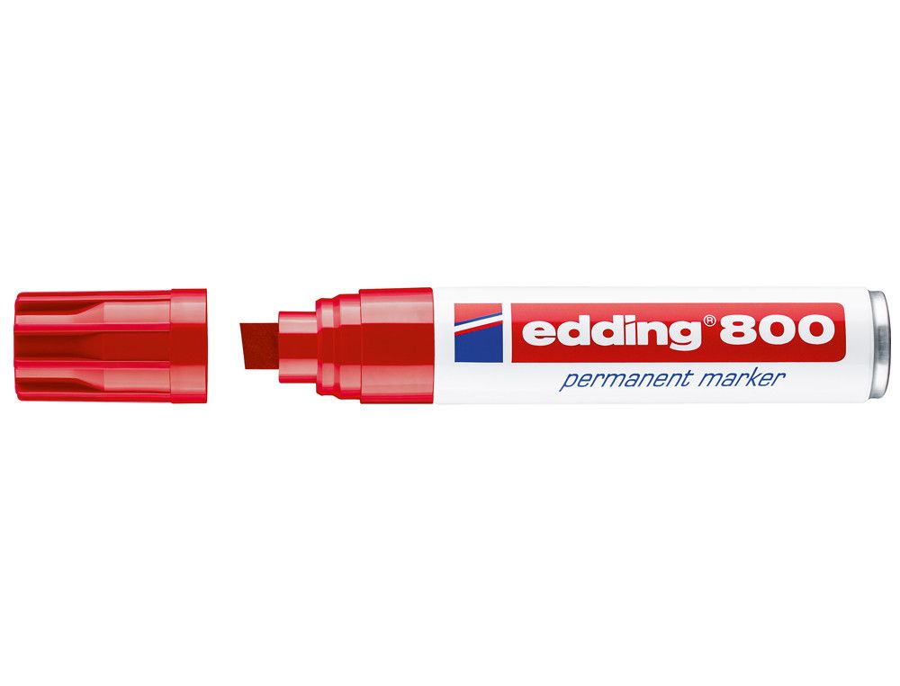 EDDING 800 Marcador Permanente Punta Biselada Trazo 4 - 12 Mm Rojo Ref. 800-02